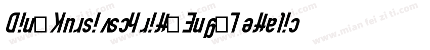 Din Kursivschrift Eng Leftalic字体转换